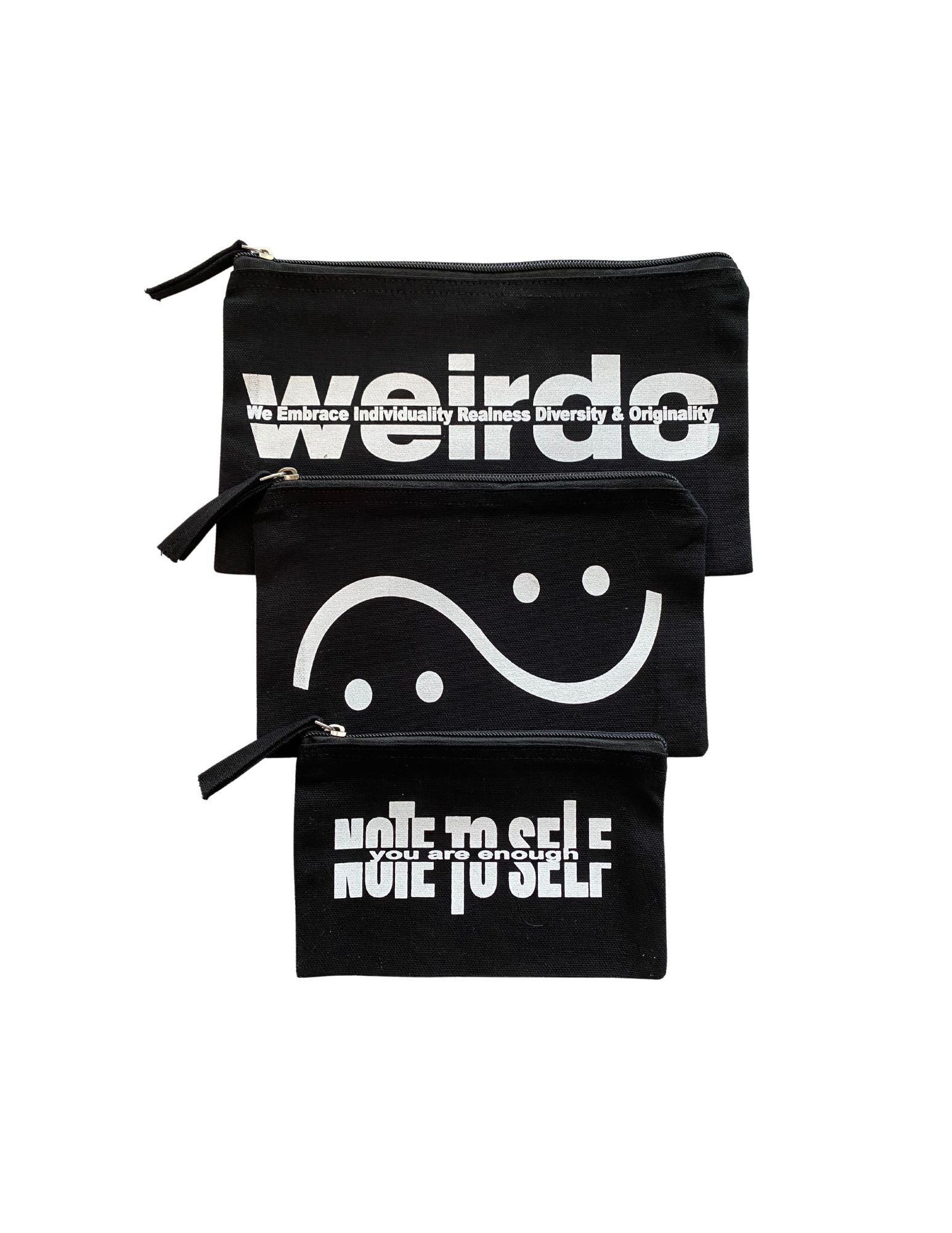 3 Pack of Canvas Zipper Pouches